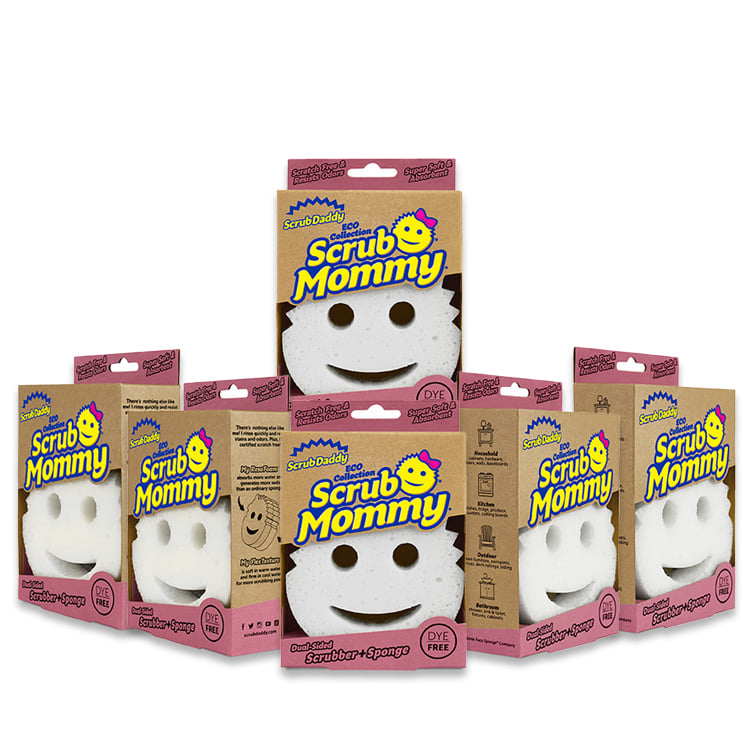 Scrub Mommy Dye Free Sponge 6 count | scrubdaddy Selection | Scrubdaddystart 5A51
